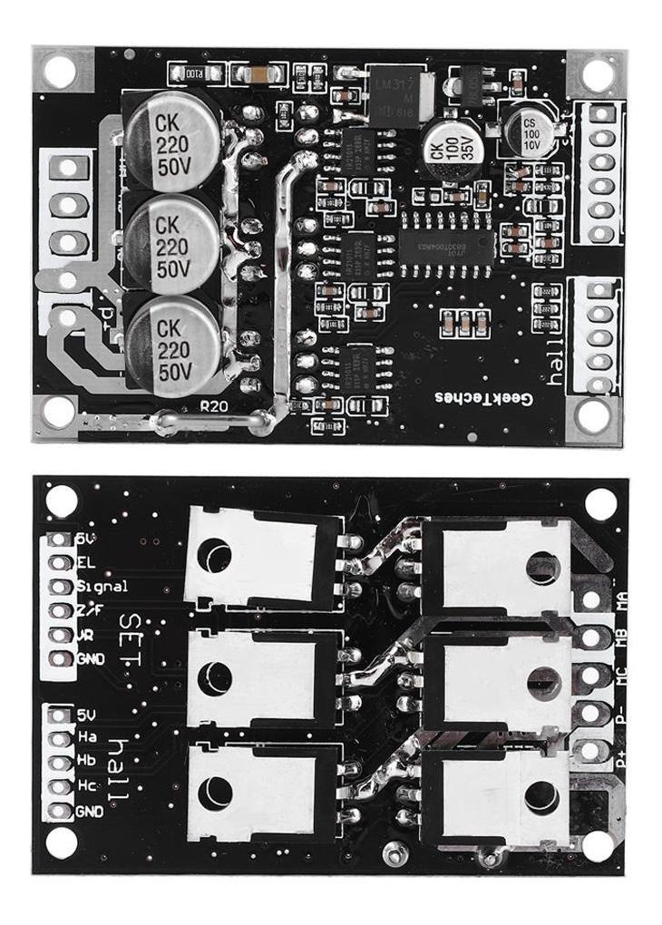 Dc 12v-36v 15a 500w Brushless Motor Controlador Hall Bldc Dr - Imagem 4