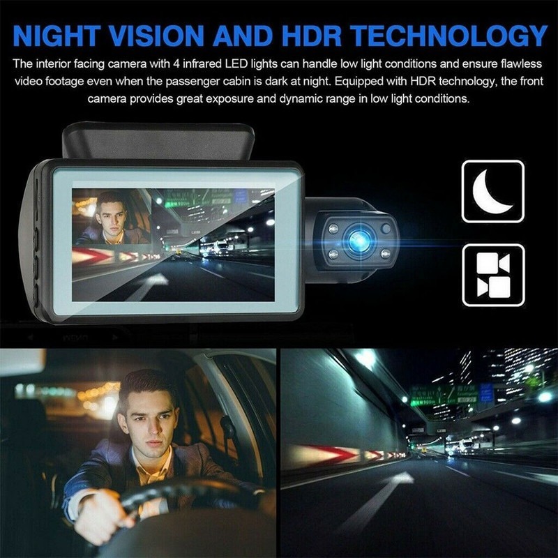 Monitor Câmera Automotivo Com Visão Noturna Hd 1080p - Imagem 5