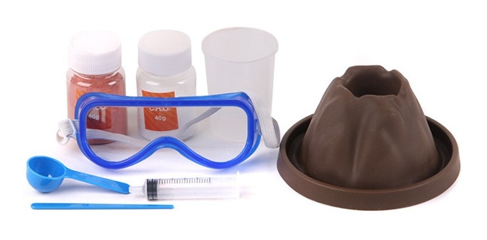 Kit De Vulcão Em Erupção De Construção Diy Brinquedo Educati - Imagem 4