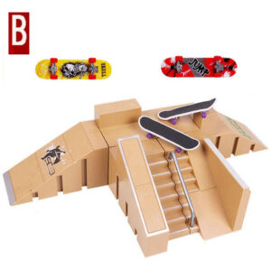 Brinquedo Combinado Finger Skateboard Para Rampas Para Menin