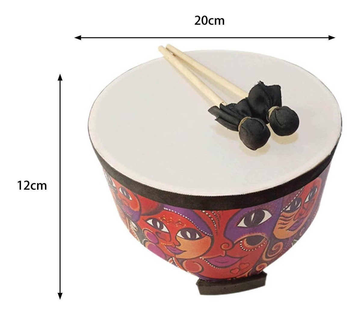 Tambor De Chão Educativo Com 2 Baquetas Desenvolvendo - Imagem 9