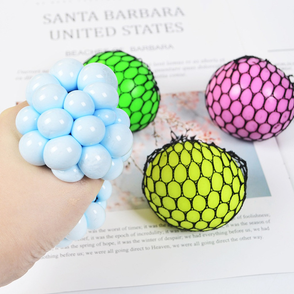 Bolas De Uva Squishy De Malha Anti-stress Squeeze Balls Reli - Imagem 5