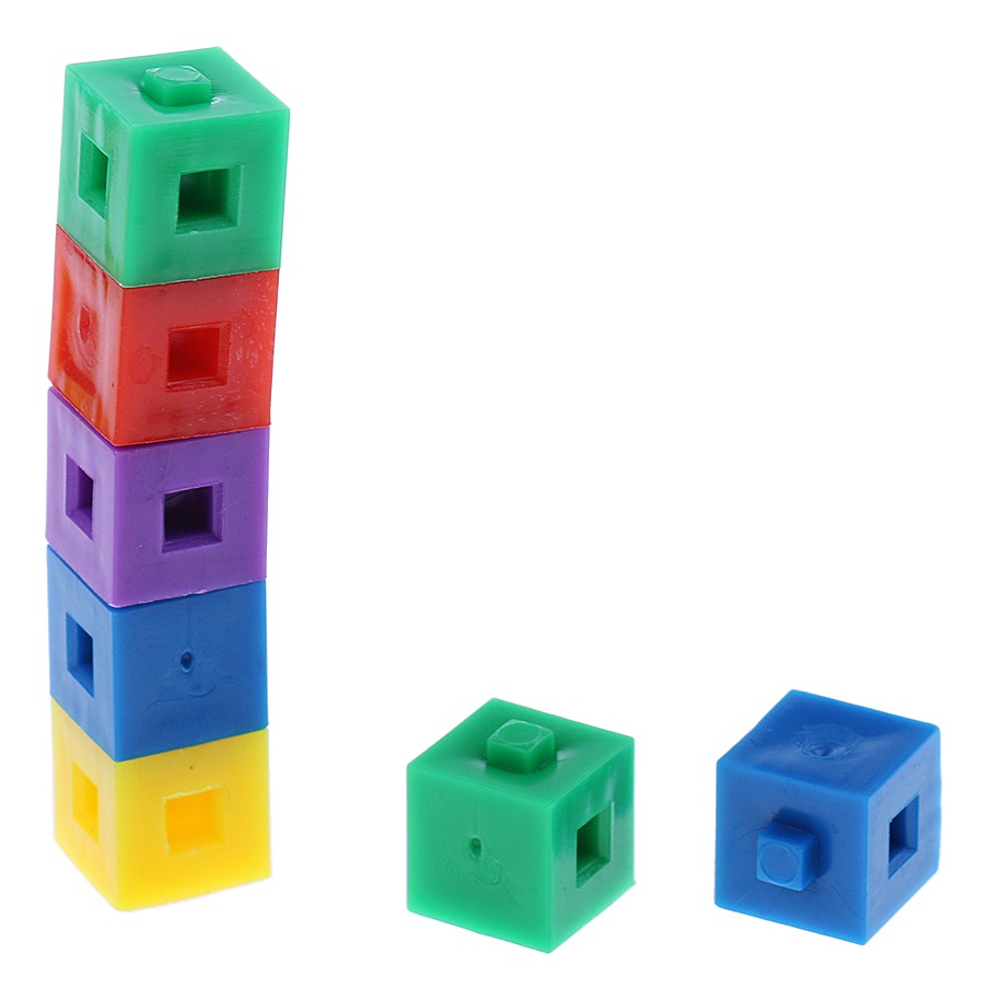 100x 1 Cm Blocos Kit De Construção Empilhamento Cubo Puzzl - Imagem 2