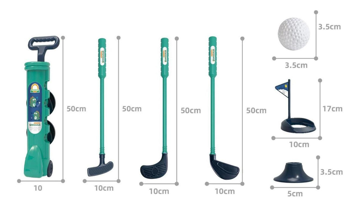Conjunto De Jogos De Bola De Golfe Para Meninos E Verde - Imagem 8
