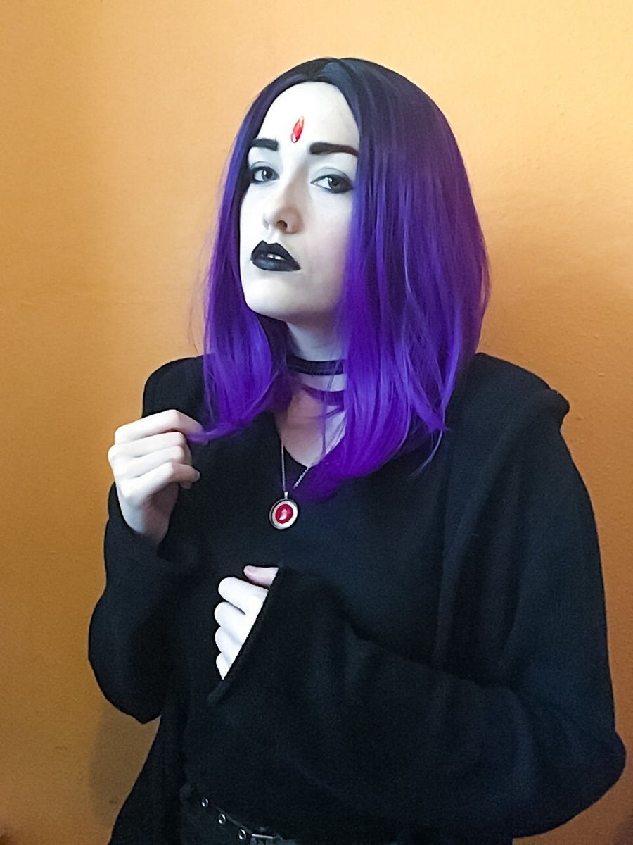 Perucas De Cosplay Anime Crow, Peruca Colorida Roxa - Imagem 5