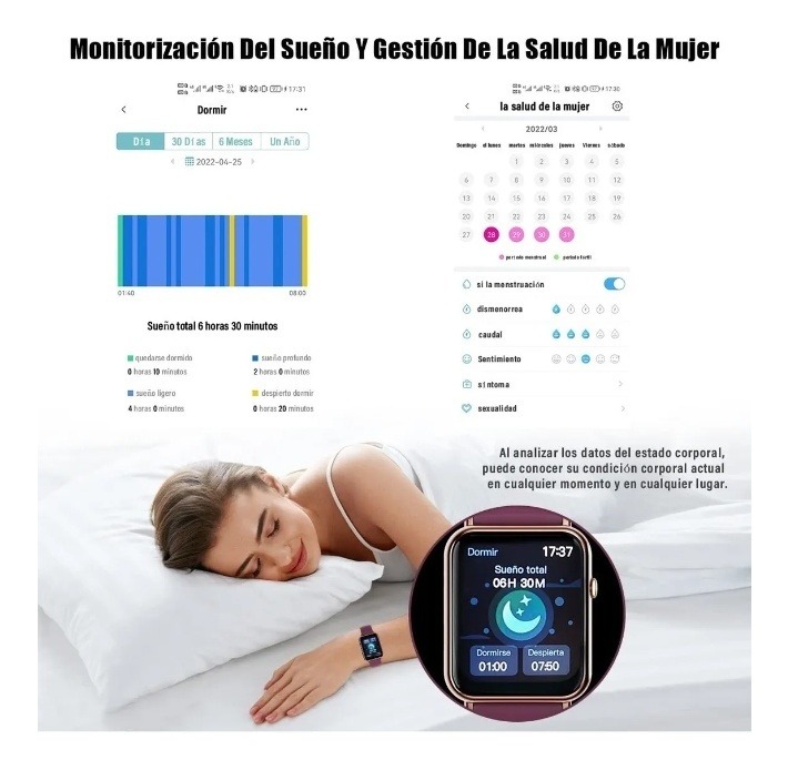 Relógio Inteligente À D'água Smartwatch Esportivo Mulheres - Imagem 3