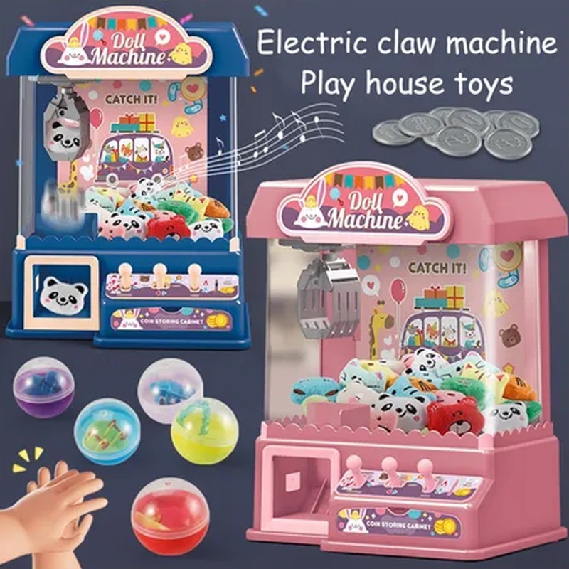 Maquina Garra Brinquedo + 10 Pelúcias Boneca De Pelúcia - Imagem 2