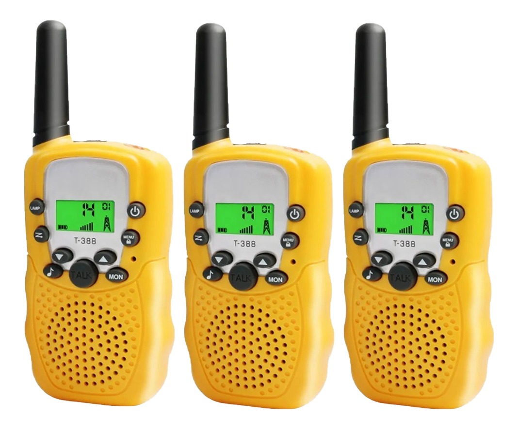 Rádio Walkie Talkie Infantil 8 Km Alange, 3 Unidades