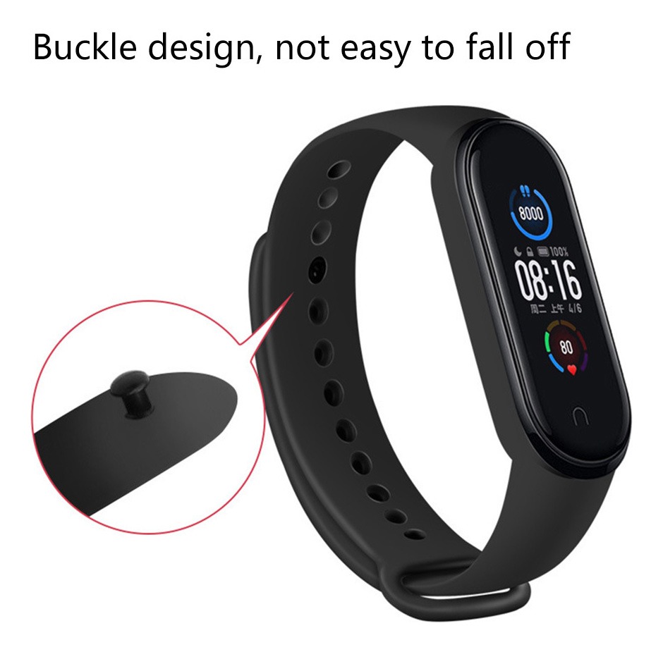Correia De Silicone Compatível Com Mi Band 6 5 Waterproof Du - Imagem 7
