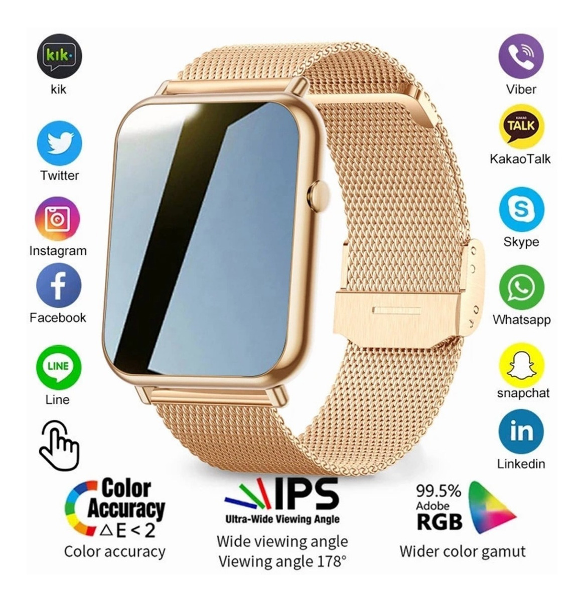 Para Huawei Xiaomi Ladies Bluetooth Sports Smart Watch Ip68 - Imagem 22