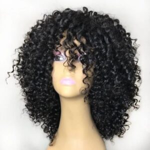 Peruca De Cabelo Humano Encaracolado De 35cm Cabelo Brasilei