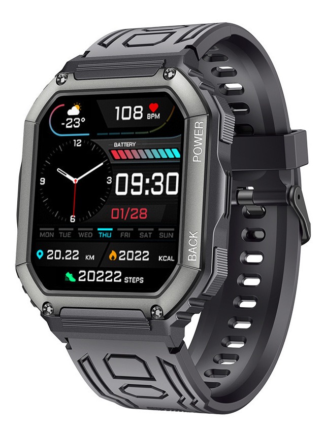 Smartwatch Militar Para Homens À Prova D'água
