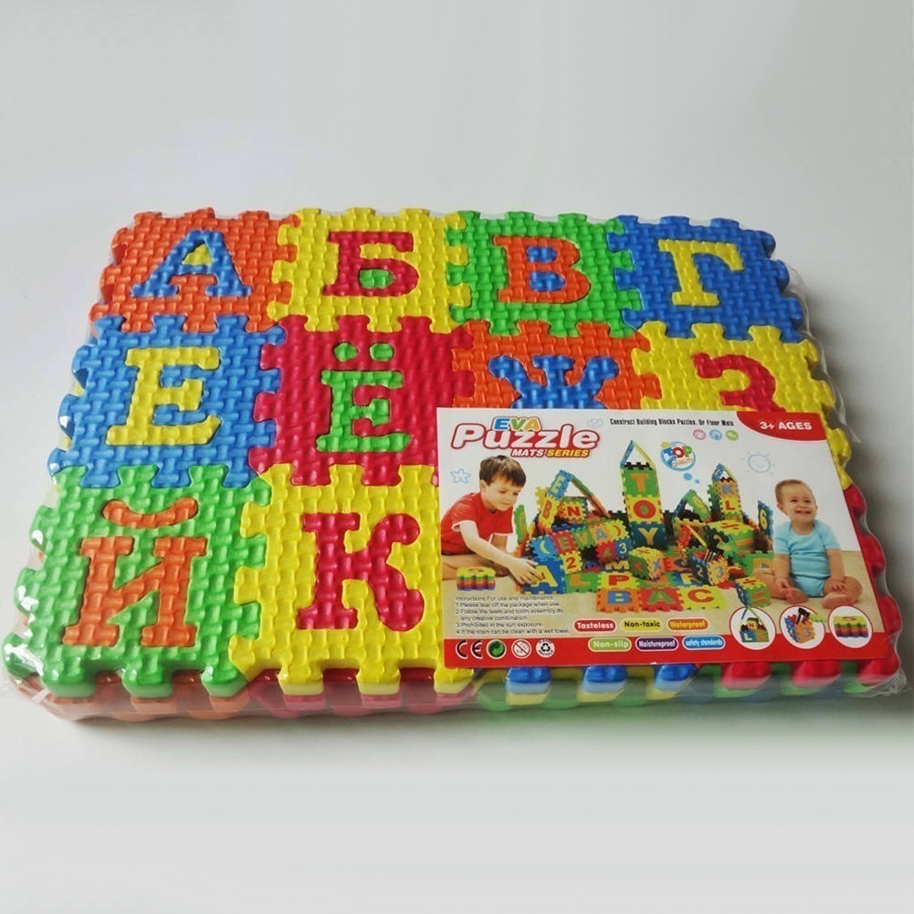 Lazhu 36 Unidades/conjunto Alfabeto Russo Jigsaw Learning Ma - Imagem 3