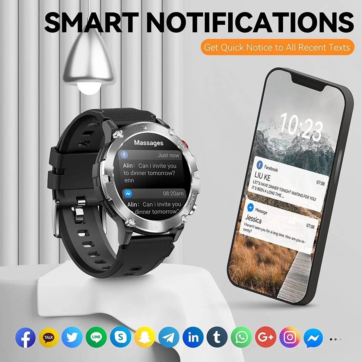 Smartwatch Para Homens Bluetooth Call - Imagem 11
