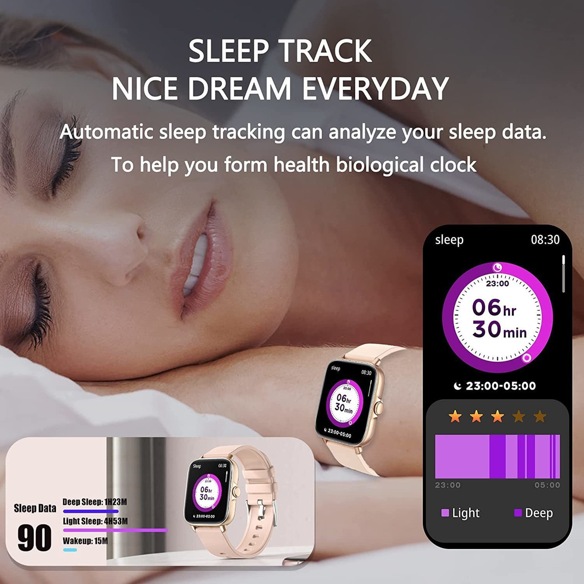 Smart Watch Smartwatch Fitness Tracker Para Android E Ios - Imagem 4