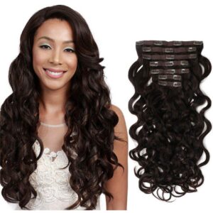 Cabelo Humano Peruca Aplique Tic Tac 55 Cm - Marrom Chocolat
