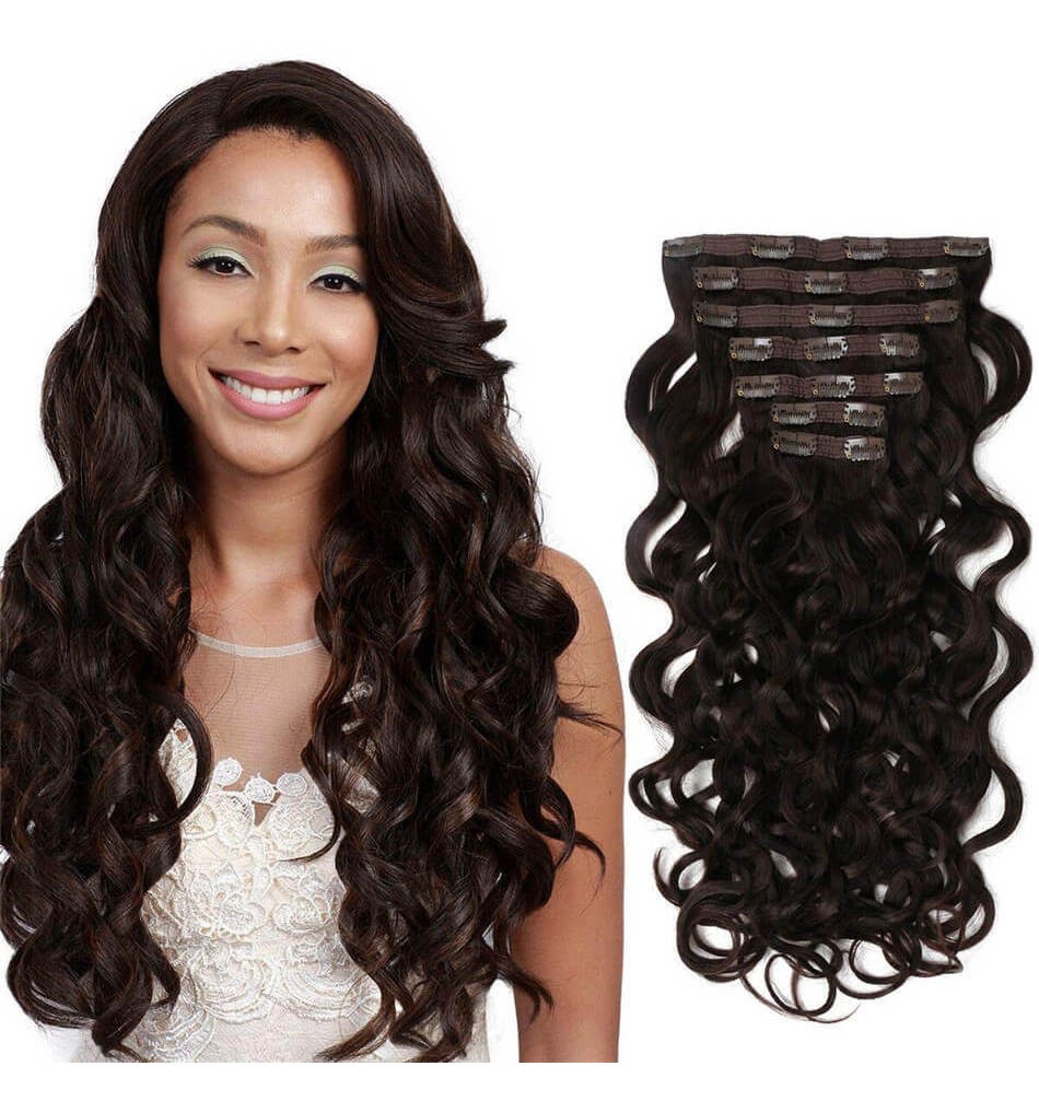 Cabelo Humano Peruca Aplique Tic Tac 55 Cm - Marrom Chocolat