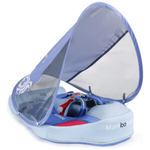 Baby Swim Float Não Inflável Soft With Sun Canopy Blue