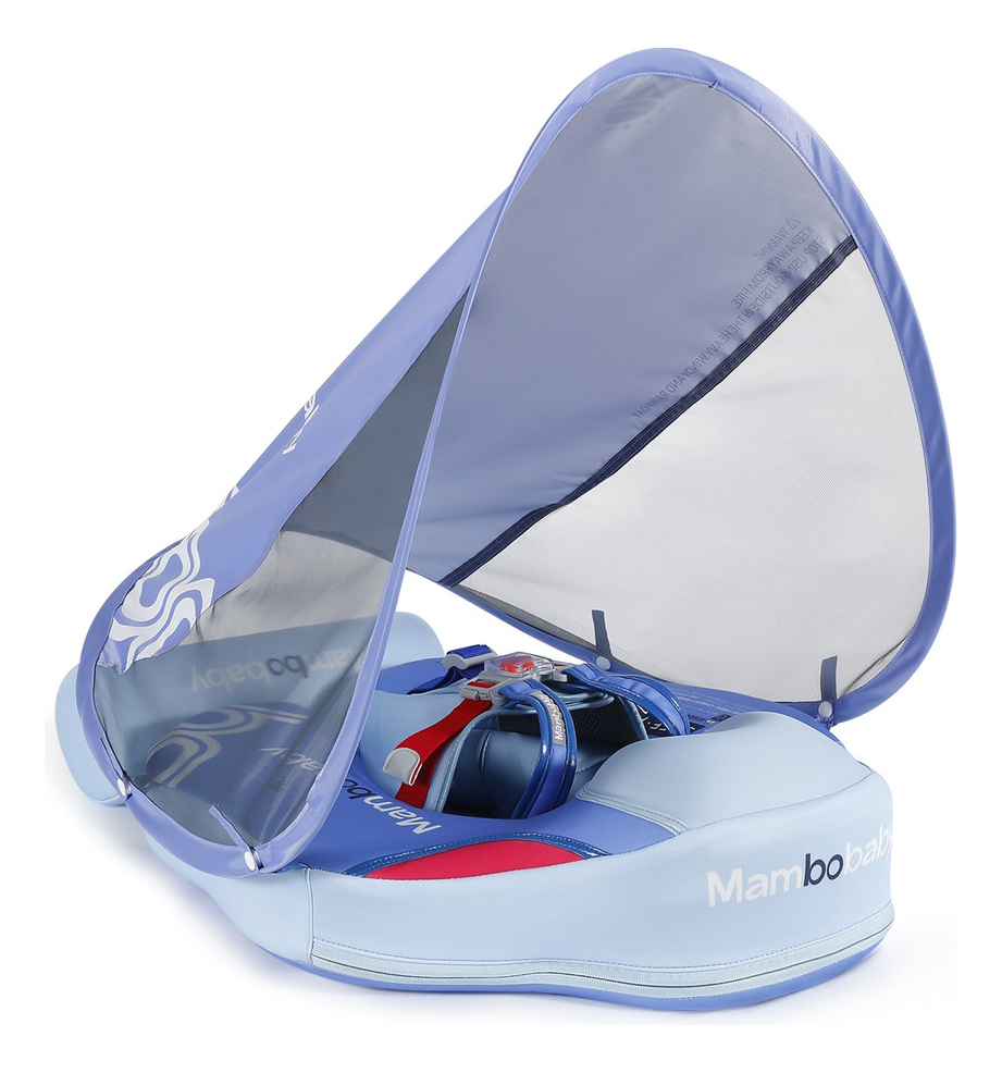 Baby Swim Float Não Inflável Soft With Sun Canopy Blue