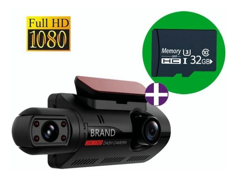 Câmera Veicular Automotiva Carro Recorder Hd + Microsd 32gb