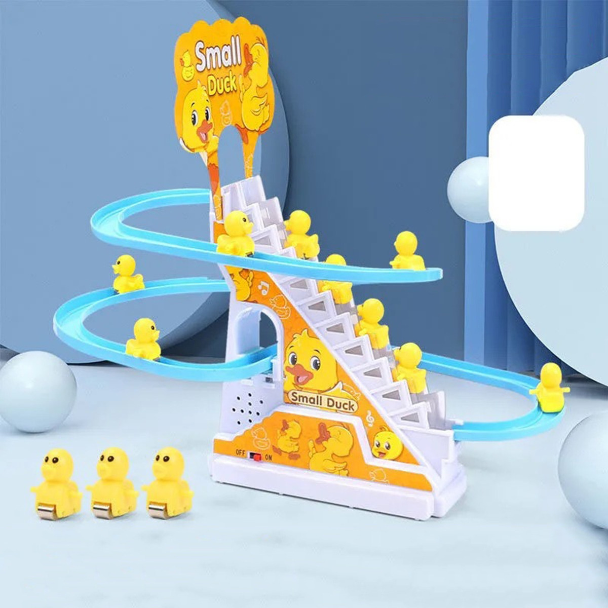 Pista De Montanha-russa Elétrica De Brinquedo De Pato De Esc - Imagem 3