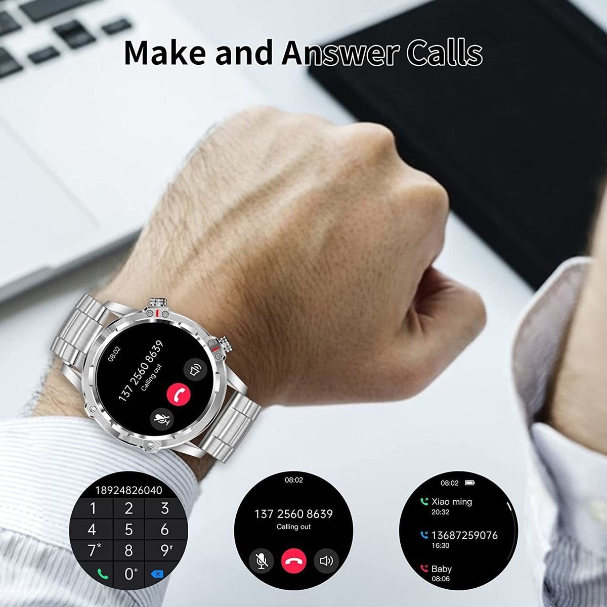 Rastreador De Fitness Smart Watch (faça/resposta Chamada) Pa - Imagem 9