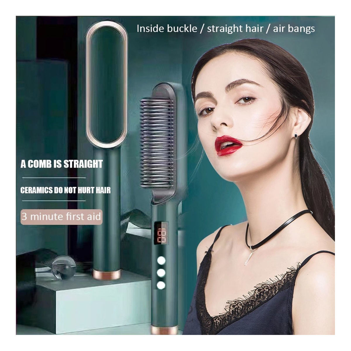 Basiqe Sleek Gold Escova Anion Cabelo Escova Basiqe Elegante - Imagem 12