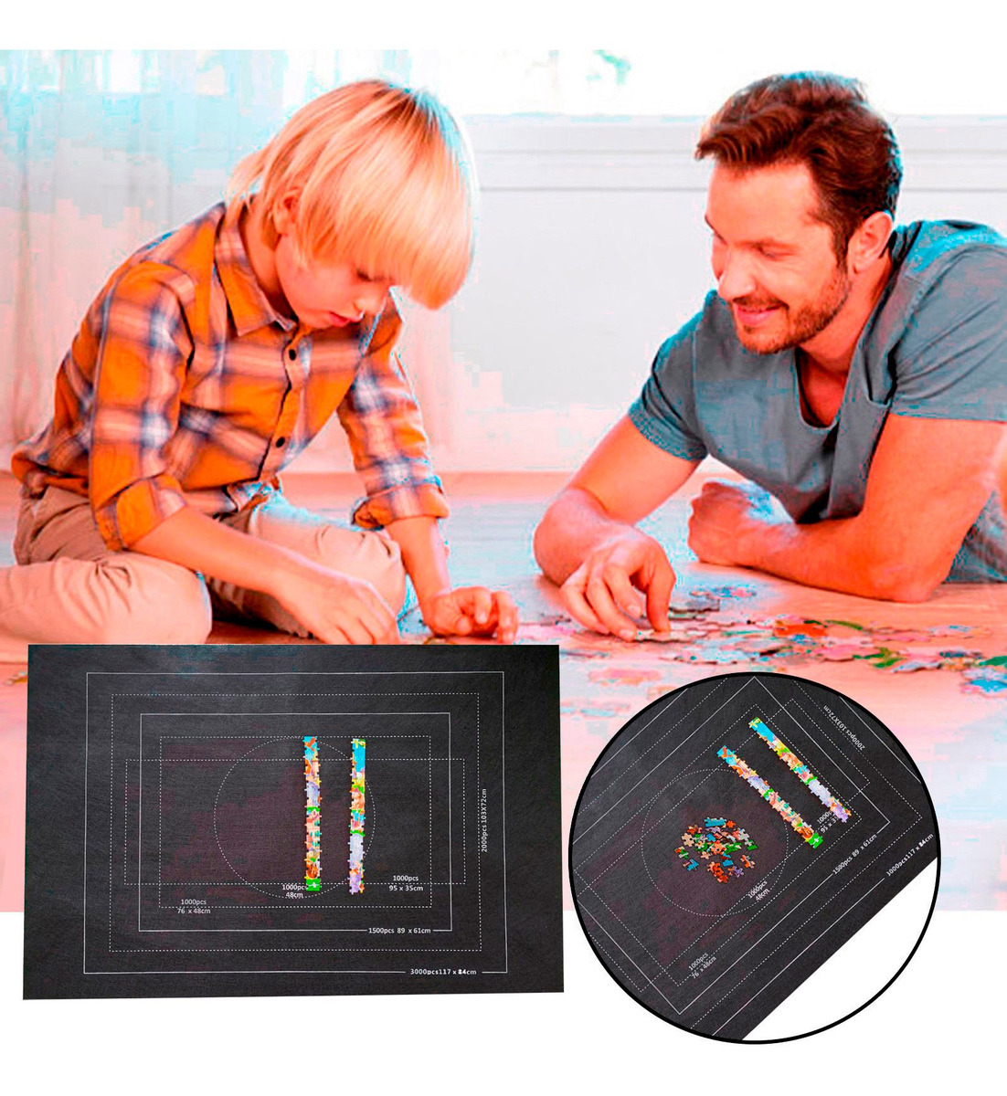 6y Puzzle Roll Storage Mat Roll Até 3000 Peças Com 5082