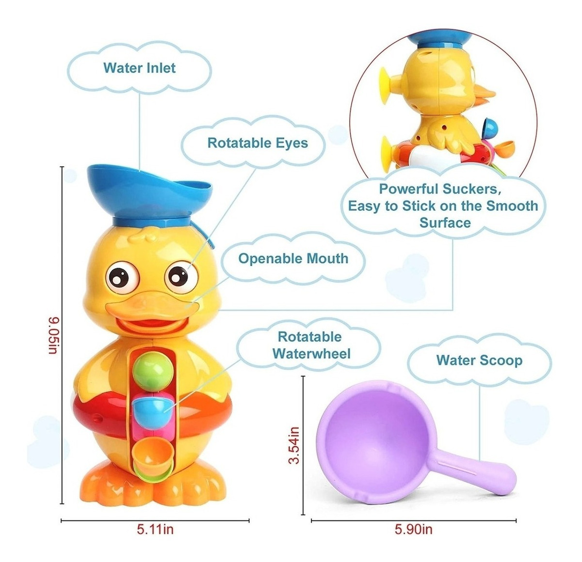 Lazhu Brinquedos De Banheira De Banho Para Crianças - Imagem 2