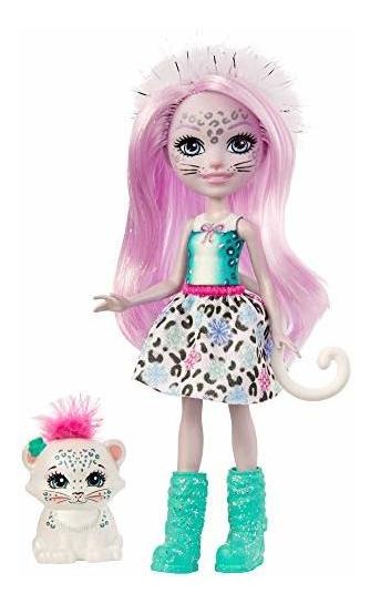 Boneca Pequena Enchantimals Sybill Snow Leopard 6in