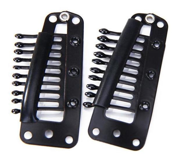 Grampos Pretos 36mm Do Da Pressão De 40 Pces Para A Peruca - Imagem 2
