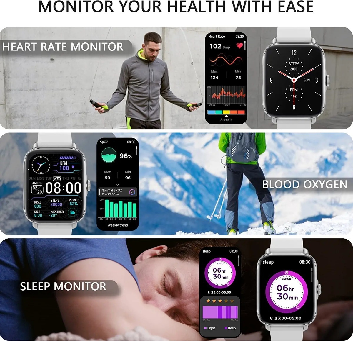 Smartwatch Para Mulheres E Homens (atender/fazer Ch - Imagem 19