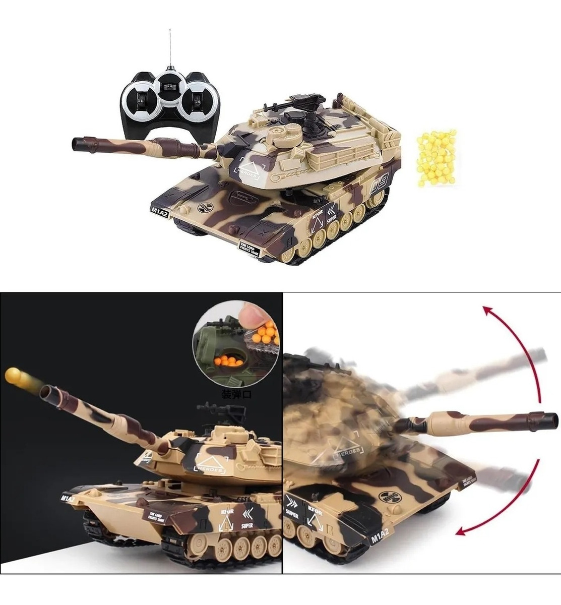 Modelo De Carro De Brinquedo Interativo De Tanque De Batalha - Imagem 11