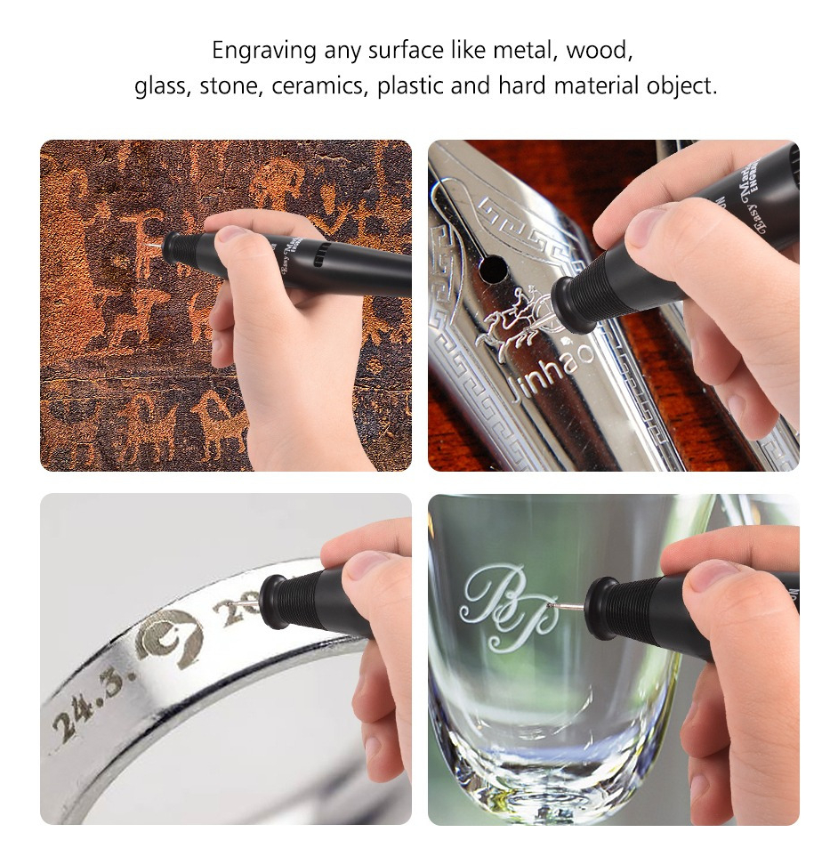 Caneta De Gravação: Cerâmica, Metal, Vidro, Máquina De Grava - Imagem 2