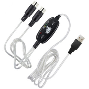 Teclado Sintetizador, Cabo Usb, Cabo Adaptador Midi De 180 X