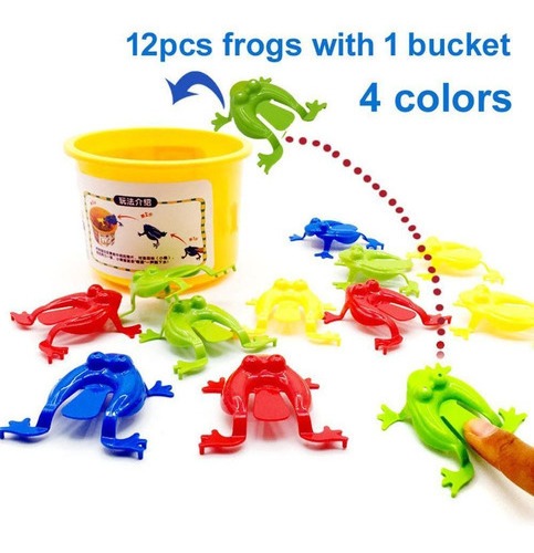 12x Jogo Brinquedo Sapo Saltitante Com Baldefroggy Party - Imagem 3