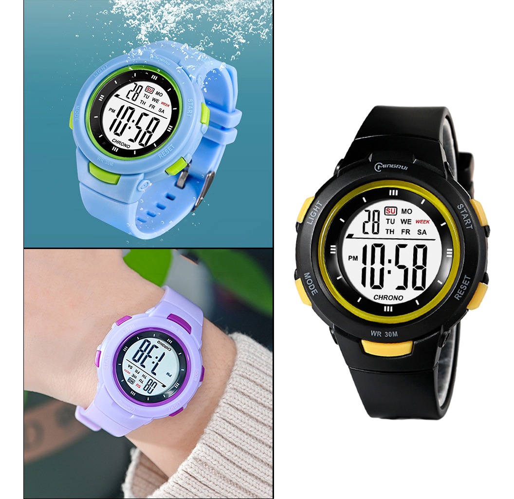 Meninos Girls Digital Watch Electro Impermeável Ao Ar Livre - Imagem 48