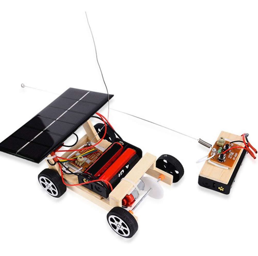 Diy Solar Controle Remoto Carro Crianças Brinquedos Rc Educa - Imagem 2