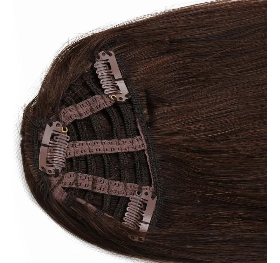 Aplique Tic Tac Franja 100% Cabelo Humano Virgem Liso 2unds - Imagem 11