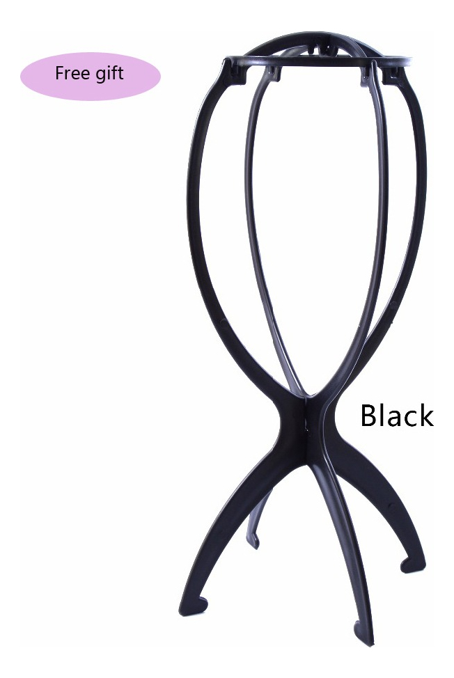 Peruca Natural De Rabo De Cavalo Preto Ondulado Longo E Enca - Imagem 2