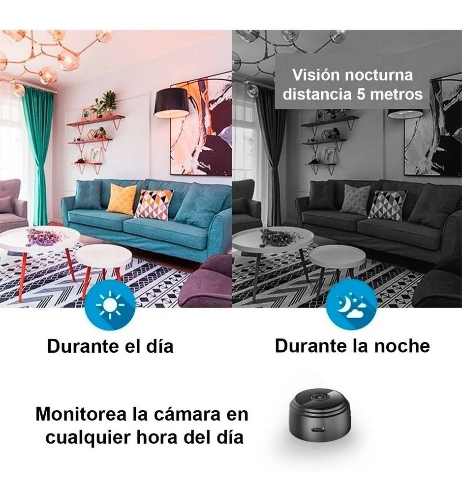 Mini Spy Camera Wifi 150 Amplo Angle+cartão De Memória - Imagem 7