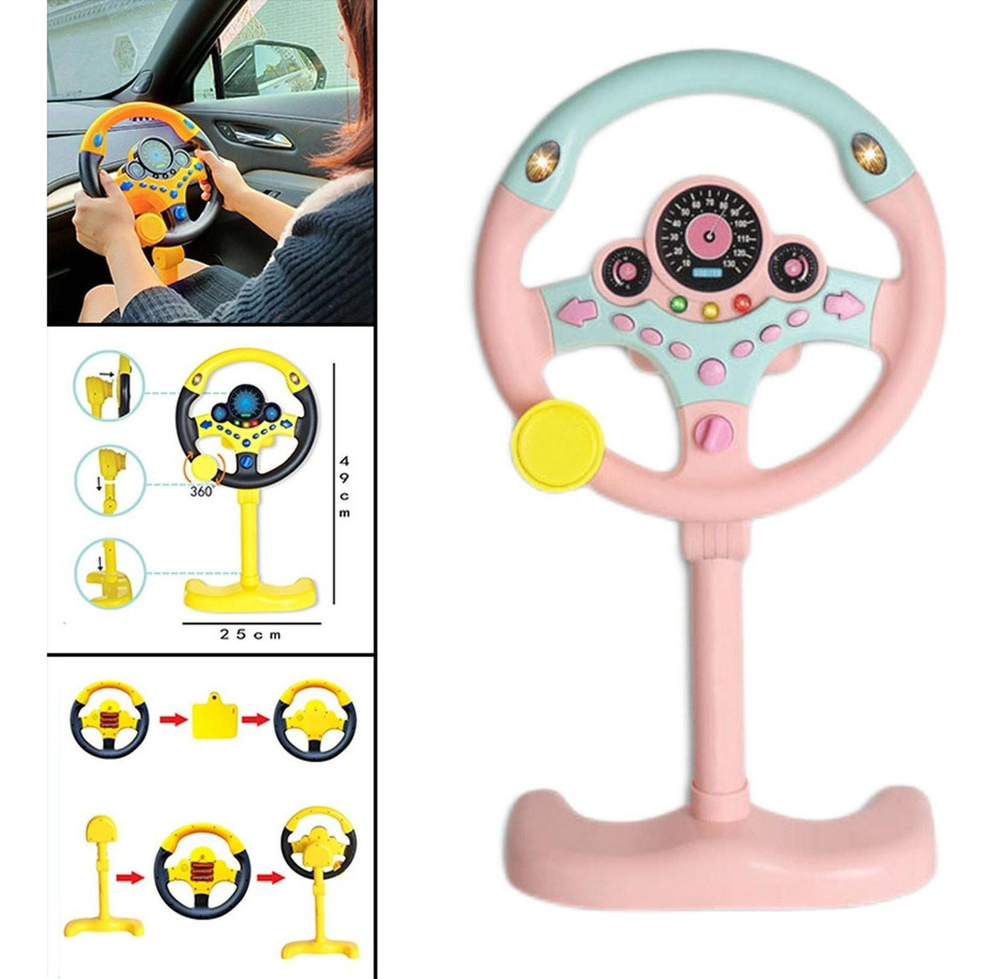 Volante Simulado Para Controle De Direção Infantil Com - Imagem 16