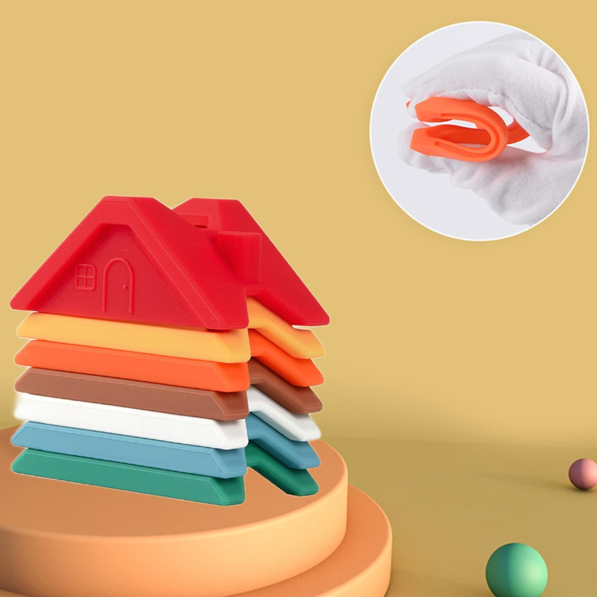 De Empilhamento De Silicone Criativos Pré-escolares Blocos - Imagem 20