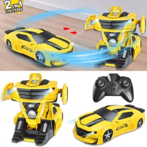 Farol Recarregável Rc Stunt Transform Robot Car Toy