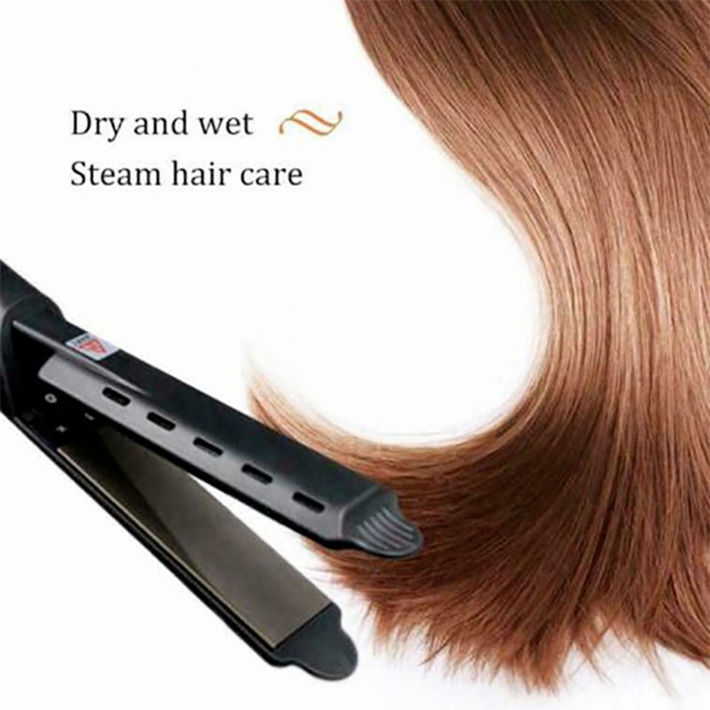 Alisador De Cabelo A Vapor Ceramic Tourmaline Flat Iron Salo - Imagem 3