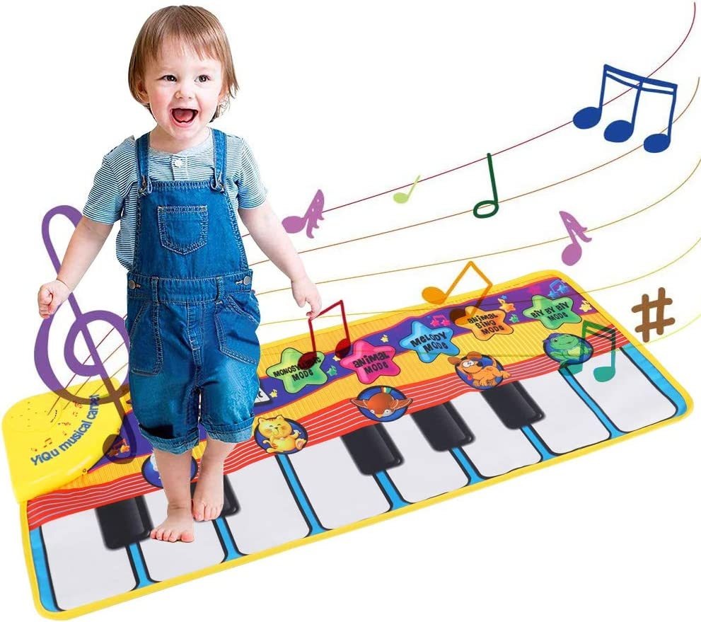 Tapete Instrumento Musical Infantil Tapete Dança Piano 110cm - Imagem 7