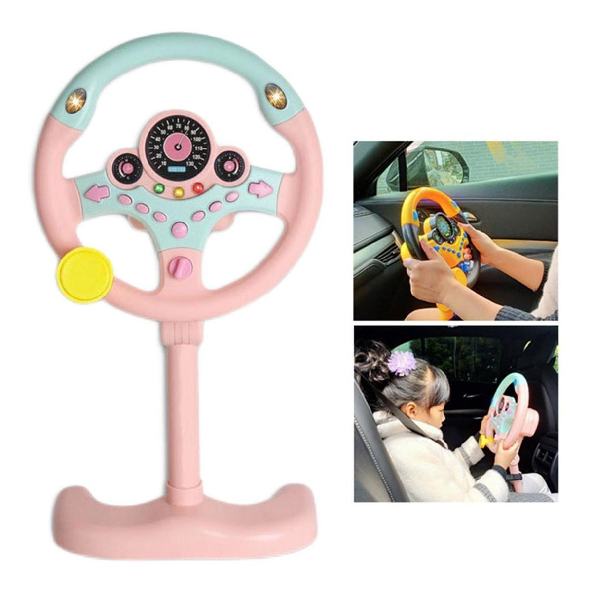 Volante Simulado Para Controle De Direção Infantil Com - Imagem 14