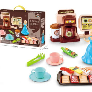 Kit 28 Cozinha Infantil Brinquedo Máquina Café+bolinho Arroz