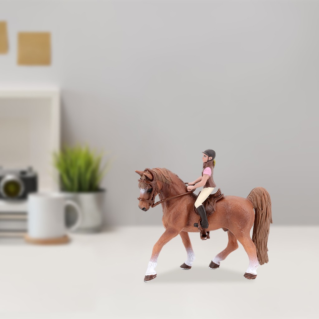 Figura De Animal De Plástico Sólido, Cavalo De Brinquedo - Imagem 2