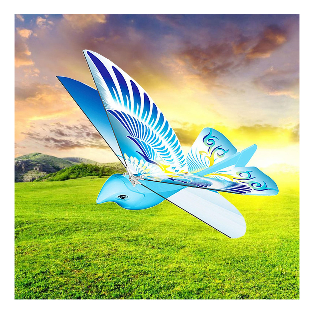 Brinquedos Drone Pássaros Voando Rc Brinquedo De Azul - Imagem 8